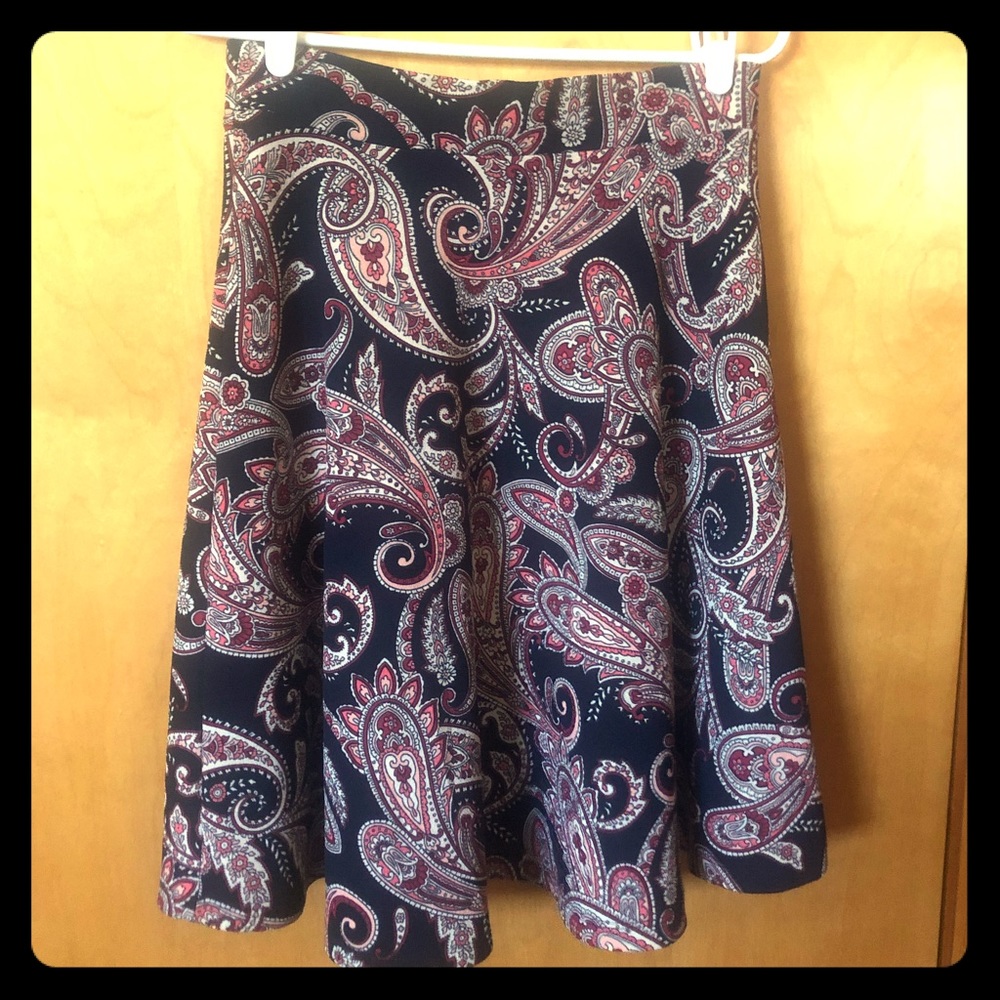 Paisley Azure lularoe like skirt